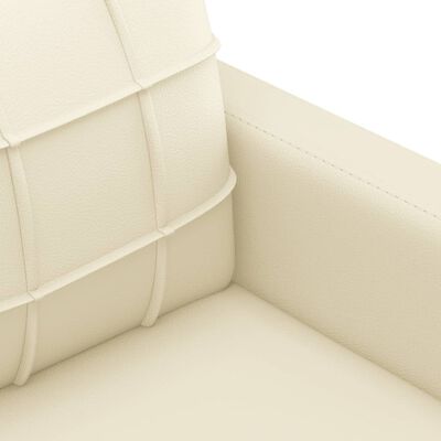 vidaXL 2-dielna sedacia súprava s vankúšmi krémová umelá koža