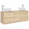 vidaXL Set kabinetov do k&uacute;peľne 3 ks Dub sonoma 129 x 41 x 80 cm