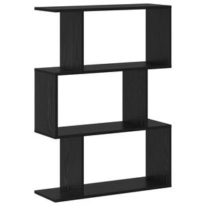 vidaXL Knižnica 3 &uacute;rovn&iacute; 70 x 24 x 97 cm Kompozitn&eacute; drevo Čierny dub
