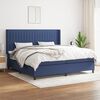 vidaXL Boxspring posteľ s matracom modr&aacute; 200x200 cm l&aacute;tka