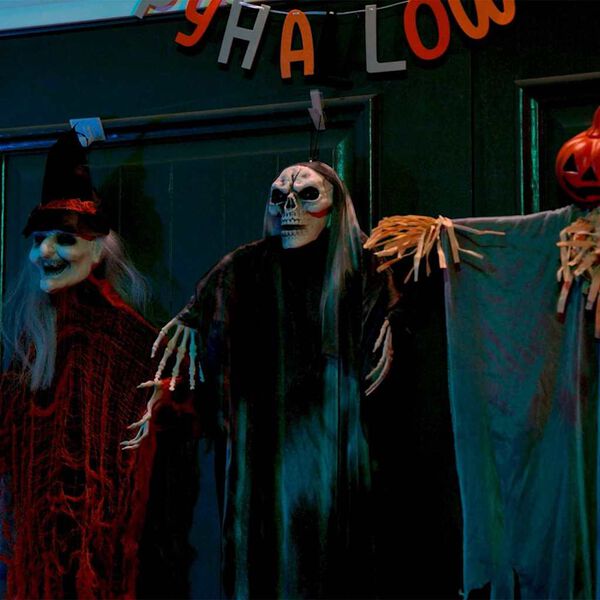 vidaXL Visiaci duch na Halloween 3 pcs Viacfarebný 61 x 97 cm