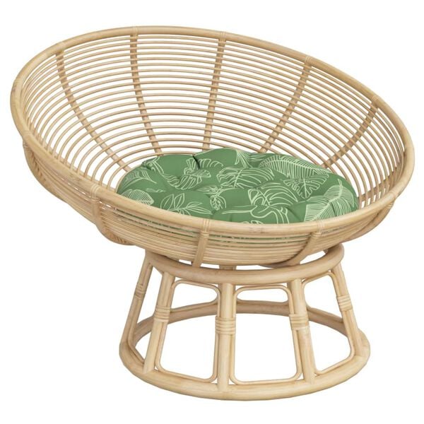 vidaXL Okr&uacute;hly vank&uacute;&scaron; listov&yacute; vzor &Oslash; 60 x 11 cm oxfordsk&aacute; l&aacute;tka