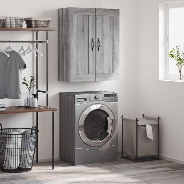 vidaXL N&aacute;stenn&aacute; skrinka siv&yacute; dub sonoma 69,5x34x90 cm kompozitn&eacute; drevo