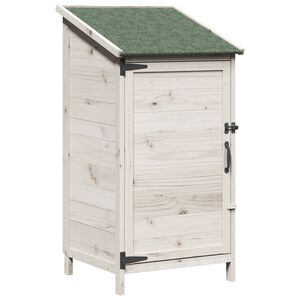 vidaXL Z&aacute;hradn&yacute; pr&iacute;stre&scaron;ok so strechou Biela 59 x 56 x 113,5 cm