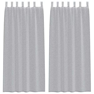 vidaXL Voile z&aacute;clona 2 ks Tmavo &scaron;ed&aacute; 225 x 140 cm Polyester