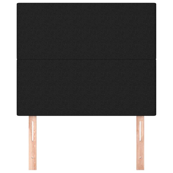 vidaXL Čelo postele čierne 90x5x118/128 cm l&aacute;tkov&eacute;