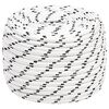 vidaXL Pleten&eacute; lodn&eacute; lano biele 12 mm x 25 m polyester