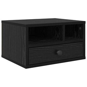 vidaXL Stojan na tlačiareň Čierny dub 40 x 32 x 24 cm Kompozitn&eacute; drevo