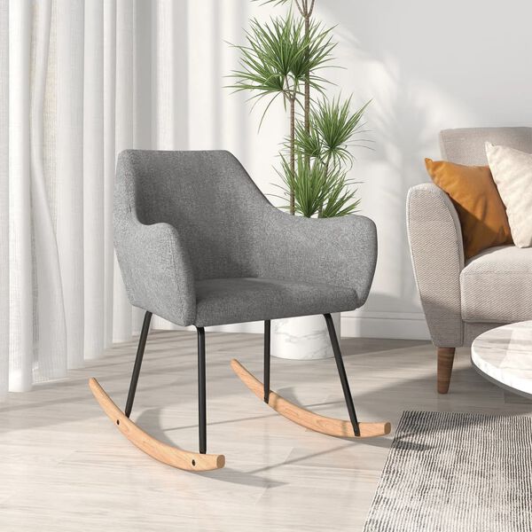 vidaXL Hojdacie kreslo bledosiv&eacute; l&aacute;tkov&eacute;