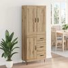 vidaXL Highboard Remeseln&yacute; dub 69,5 x 34 x 180 cm Kompozitn&eacute; drevo