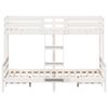 vidaXL Poschodová posteľ 80x200/140x200 cm biela masívna borovica
