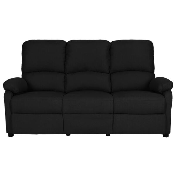 vidaXL 3-miestna skl&aacute;pacia pohovka čierna l&aacute;tkov&aacute;