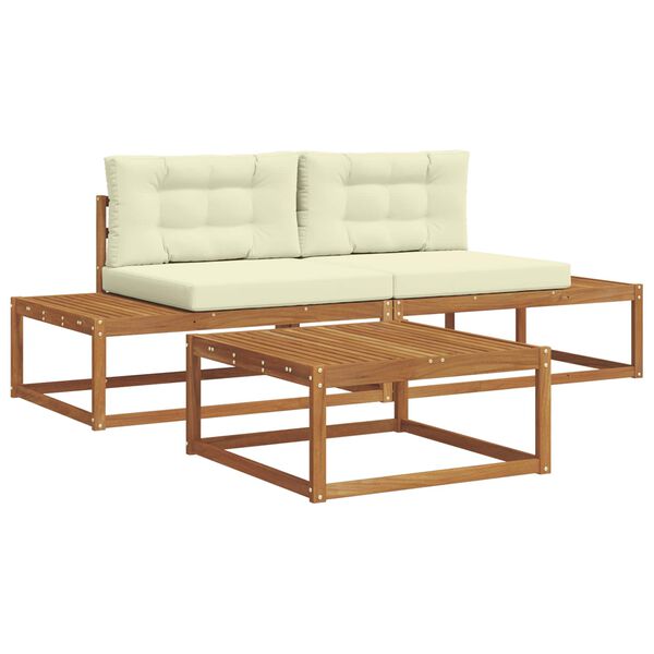 vidaXL Z&aacute;hradn&aacute; s&uacute;prava gaučov s vank&uacute;&scaron;om 3 Kus Pr&iacute;rodn&aacute; a kr&eacute;mov&aacute;