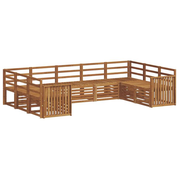 vidaXL S&uacute;pravy pohoviek 9 pcs Pr&iacute;rodn&aacute; Pevn&eacute; ak&aacute;ciov&eacute; drevo