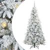 vidaXL Umel&yacute; Skl&aacute;pac&iacute; Vianočn&yacute; Stromček Biela 210 cm PE a PVC