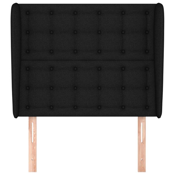 vidaXL Čelo postele so z&aacute;hybmi čierne 83x23x118/128 cm l&aacute;tka