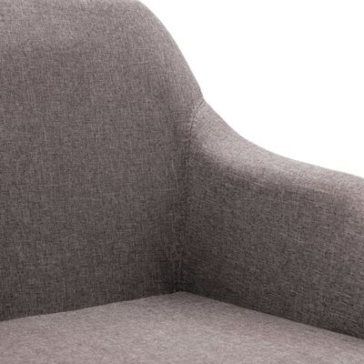 vidaXL Otočná jedálenská stolička, sivohnedá, látka