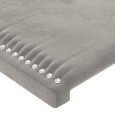 vidaXL Čelo postele so záhybmi bledosivé 93x16x118/128 cm zamat