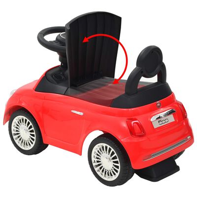 vidaXL Detské autíčko Fiat 500, červené