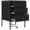 vidaXL Nočn&yacute; stol&iacute;k Čierny dub 42 x 41 x 61 cm Kompozitn&eacute; drevo