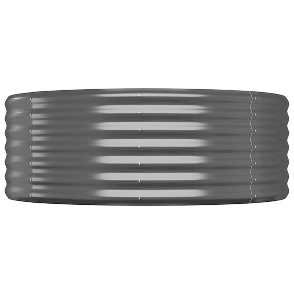 vidaXL Vyvýšený záhradný záhon pozinkovaná oceľ 507x100x36 cm antracit