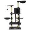 vidaXL Škrabadlo pre mačky so sisalovými stĺpikmi tmavo sivé 122 cm