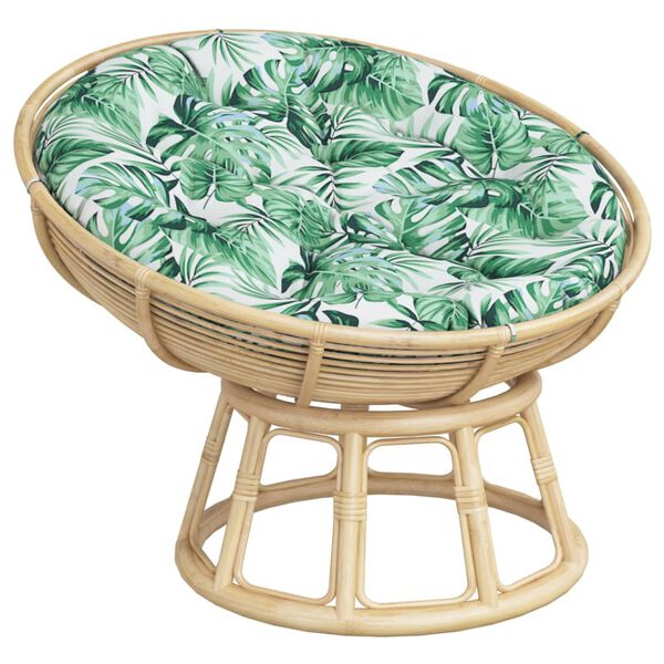 vidaXL Okr&uacute;hly vank&uacute;&scaron; listov&yacute; vzor &Oslash; 100 x 11 cm oxfordsk&aacute; l&aacute;tka