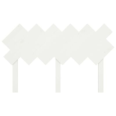 vidaXL Čelo postele biele 132x3x81 cm masívna borovica
