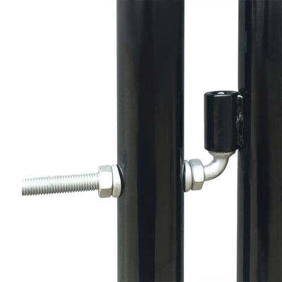 vidaXL Čierna jednokrídlová plotová brána 300x250 cm