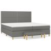 vidaXL Boxspring posteľ s matracom tmavosiv&aacute; 200x200 cm l&aacute;tka