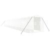 vidaXL F&oacute;liovn&iacute;k s oceľov&yacute;m r&aacute;mom biely 32 m&sup2; 16x2x2 m