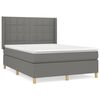 vidaXL Boxspring posteľ s matracom tmavosiv&aacute; 140x200 cm l&aacute;tka