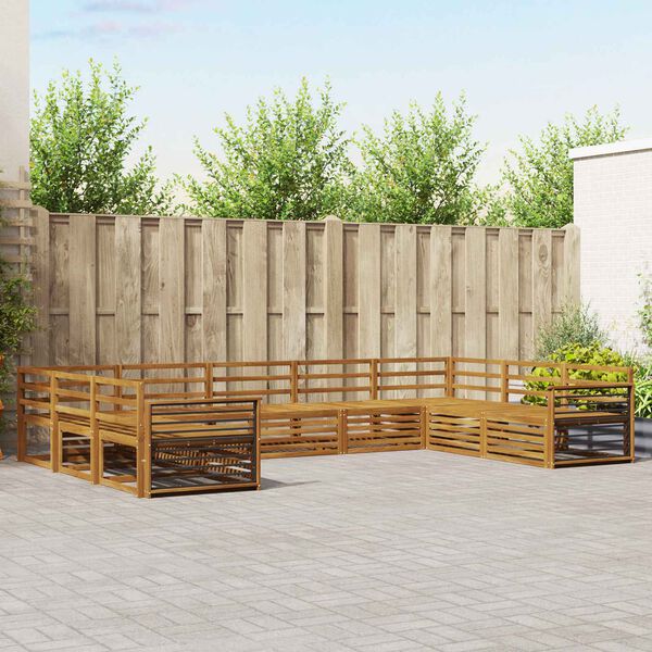 vidaXL S&uacute;pravy pohoviek 9 pcs Pr&iacute;rodn&aacute; Pevn&eacute; ak&aacute;ciov&eacute; drevo