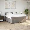 vidaXL Boxspring posteľ s matracom sivohned&yacute; 200x200 cm l&aacute;tka