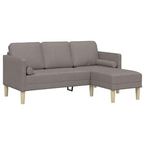 vidaXL Sada pohoviek Sivohned&aacute; 173 x 131 x 67 cm Polyester