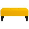 vidaXL 2-miestna rozkladacia pohovka 2 vankúše a podnožka žltá zamat