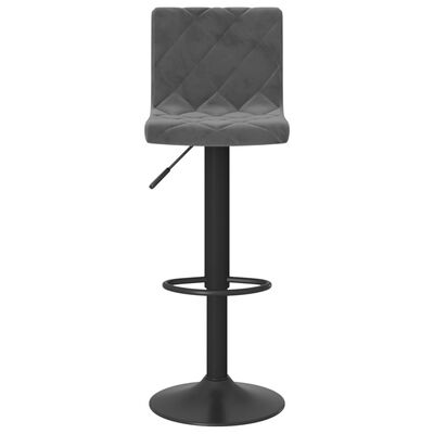 vidaXL Barové stoličky 2 ks tmavosivé zamatové
