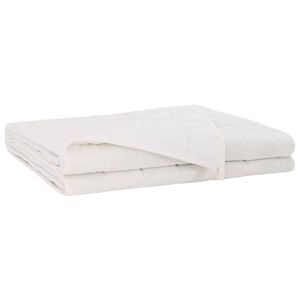 vidaXL Z&aacute;ťažov&aacute; deka Biela 220 x 240 cm 15 kg 100% Bavlna 205T