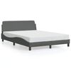 vidaXL R&aacute;m postele Dover tmavosiv&yacute; 137x190 cm l&aacute;tka