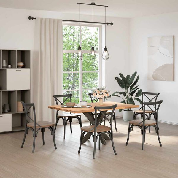 vidaXL Noha jed&aacute;lensk&eacute;ho stola v tvare pav&uacute;ka, čierna 85x85x(72-73) cm, oceľ