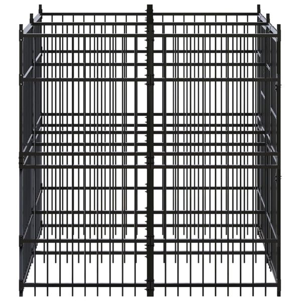 vidaXL Vonkaj&scaron;&iacute; koterec pre psov oceľov&yacute; 3,69 m&sup2;