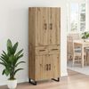 vidaXL Highboard so z&aacute;suvkou 2 pcs Remeseln&yacute; dub 69,5 x 34 x 180 cm
