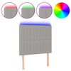 vidaXL Čelo postele s LED bledosiv&eacute; 90x5x118/128 cm l&aacute;tka