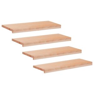 vidaXL N&aacute;&scaron;ľapy na schody 4 ks 80 x 25 x 2 cm Pr&iacute;rodn&aacute;