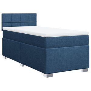 vidaXL Posteľn&yacute; r&aacute;m boxsping s matracom modr&yacute; 80x200 cm l&aacute;tka