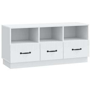 vidaXL TV skrinka Biela 102 x 34,5 x 47 cm Kompozitn&eacute; drevo