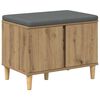 vidaXL Lavica na top&aacute;nky s podsed&aacute;kom Dub artisan 60 x 38 x 46 cm