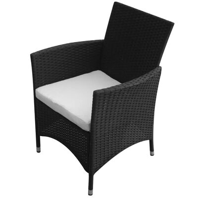vidaXL Záhradné stoličky 2 ks polyratan čierne