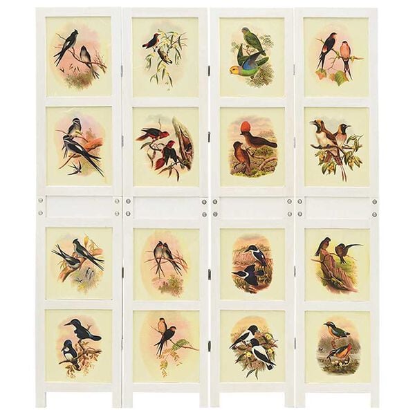 vidaXL Romdivider Panel Biela 212 x 165 cm MDF