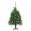 vidaXL Osvetlen&yacute; umel&yacute; vianočn&yacute; stromček s guľami 120 cm, zelen&yacute;
